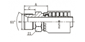 12611Y BSP MALE 60°CONE SEAL  12611Y BSP MALE 60°CONE SEAL