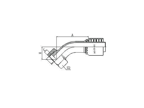 22141Y 45°BSP FEMALE MULTISEAL