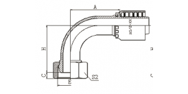 22191Y 90°BSP FEMALE MULTISEAL 22191Y 90°BSP FEMALE MULTISEAL