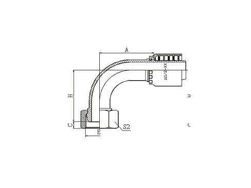 22191Y 90°BSP FEMALE MULTISEAL 22191Y 90°BSP FEMALE MULTISEAL