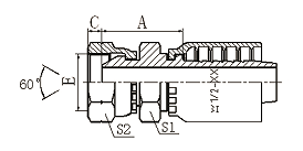22611DY BSP FEMALE 60°CONE DOUBLE HEXAGON 22611DY BSP FEMALE 60°CONE DOUBLE HEXAGON