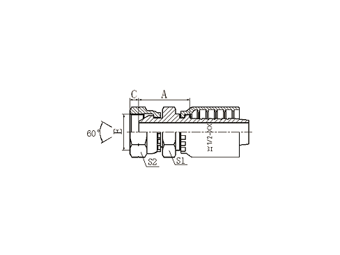 22611DY BSP FEMALE 60°CONE DOUBLE HEXAGON 22611DY BSP FEMALE 60°CONE DOUBLE HEXAGON
