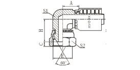 22691KY 90°BSP COMPACT FEMALE 60°CONE