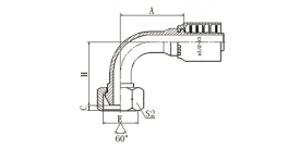 22691Y 90°BSP FEMALE 60°CONE  22691Y 90°BSP FEMALE 60°CONE