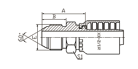19611Y JIS BSPP MALE 60°CONE SEAL 19611Y JIS BSPP MALE 60°CONE SEAL