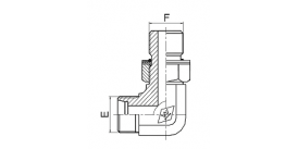 1CH9-OG 1DH9-OG 90° ELBOW METRIC THREAD ADJUSTABLE STUD ENDS 1CH9-OG 1DH9-OG 90° ELBOW METRIC THREAD ADJUSTABLE STUD ENDS