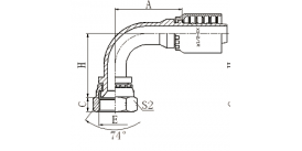 26791Y 90° JIC FEMALE 74° CONE SEAL