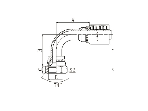 26791Y 90° JIC FEMALE 74° CONE SEAL 26791Y 90° JIC FEMALE 74° CONE SEAL