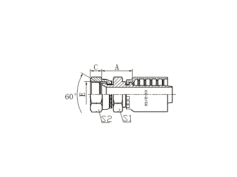 29611Y JIS GAS FEMALE 60°CONE SEAL 29611Y JIS GAS FEMALE 60°CONE SEAL