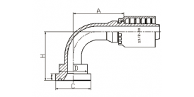 87391Y 90° SAE FLANGE 3000PSI 87391Y 90° SAE FLANGE 3000PSI