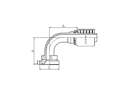 87391Y 90° SAE FLANGE 3000PSI 87391Y 90° SAE FLANGE 3000PSI