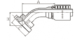 87641Y 45° SAE FLANGE 6000 PSI 87641Y 45° SAE FLANGE 6000 PSI