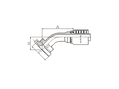 87641Y 45° SAE FLANGE 6000 PSI 87641Y 45° SAE FLANGE 6000 PSI