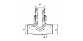 ACHC-OG ADHD-OG METRIC MALE 24° CONE / METRIC MALE ADJUSTABLE STUD END ISO 6149 BRANCH TEE ACHC-OG ADHD-OG METRIC MALE 24° CONE / METRIC MALE ADJUSTABLE STUD END ISO 6149 BRANCH TEE