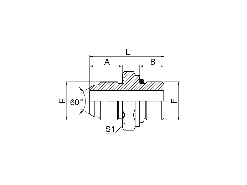 1KH IS METRIC MALE 60° CONE / METIRC MALE ADJUSTABLE STUD END 1KH IS METRIC MALE 60° CONE / METIRC MALE ADJUSTABLE STUD END