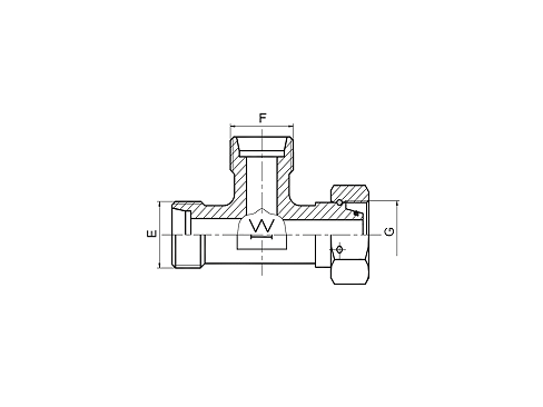CC CD BARREL TEE FITTINGS WITH SWIVEL NUT