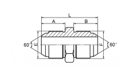 1K JIS METRIC MALE 60° CONE  1K JIS METRIC MALE 60° CONE