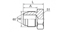 4K JIS METRIC MALE 60° CONE PLUG