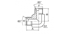 1B9 90° ELBOW BSP MALE 60° SEAT 1B9 90° ELBOW BSP MALE 60° SEAT