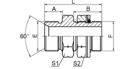 1BG-OG BSP MALE DOUBLE USE FOR 60° CONE SEAT OR BONDED SEAL / BSP MALE O-RING 1BG-OG BSP MALE DOUBLE USE FOR 60° CONE SEAT OR BONDED SEAL / BSP MALE O-RING