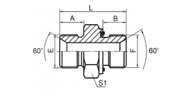 1BM-WD BSPP MALE/METRIC MALE CAPTIVE SEAL 1BM-WD BSPP MALE/METRIC MALE CAPTIVE SEAL