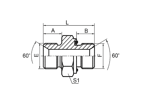 1BM-WD BSPP MALE/METRIC MALE CAPTIVE SEAL 1BM-WD BSPP MALE/METRIC MALE CAPTIVE SEAL