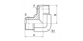 1T9-SP 90° ELBOW BSPT MALE 1T9-SP 90° ELBOW BSPT MALE