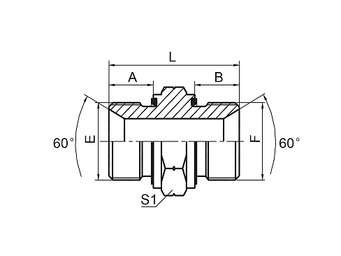 1B-2WD BSP MALE 60° SEAT CAPTIVE SEAL