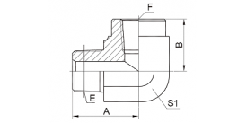 5T9-SP 90° ELBOW BSPT MALE/BSPT FEMALE 5T9-SP 90° ELBOW BSPT MALE/BSPT FEMALE