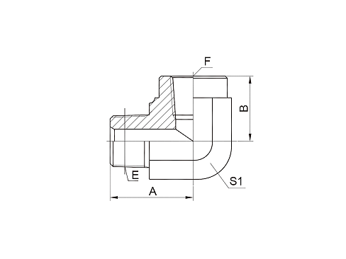 5T9-SP 90° ELBOW BSPT MALE/BSPT FEMALE 5T9-SP 90° ELBOW BSPT MALE/BSPT FEMALE