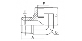 5TB9-SP 90° BSPT MALE/BSP FEMALE 5TB9-SP 90° BSPT MALE/BSP FEMALE