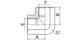 7B9-PK 90° BSP FEMALE ISO 1179 7B9-PK 90° BSP FEMALE ISO 1179