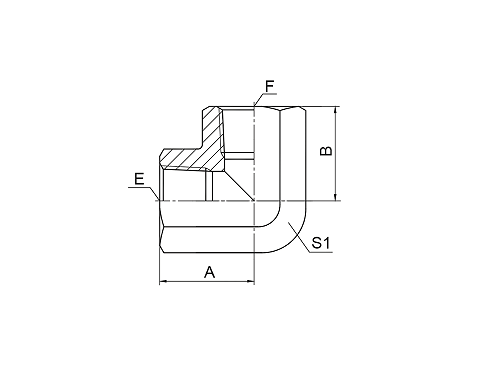 7T9-PK 90° ELBOW BSPT FEMALE 7T9-PK 90° ELBOW BSPT FEMALE