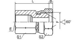 7B-S BSP FEMALE/BSP FEMALE 60° CONE 7B-S BSP FEMALE/BSP FEMALE 60° CONE