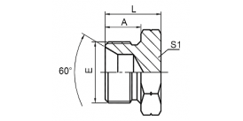 4B BSP MALE DOUBLE USE FOR 60° CONE SEAT OR BONDED SEAL PLUG 4B BSP MALE DOUBLE USE FOR 60° CONE SEAT OR BONDED SEAL PLUG