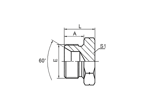 4B BSP MALE DOUBLE USE FOR 60° CONE SEAT OR BONDED SEAL PLUG 4B BSP MALE DOUBLE USE FOR 60° CONE SEAT OR BONDED SEAL PLUG