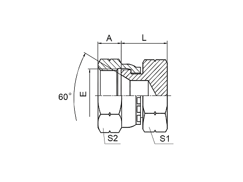 9S JIS GAS FEMALE 60° SEAT PLUG 9S JIS GAS FEMALE 60° SEAT PLUG