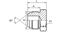 4S JIS GAS MALE 60° CONE 4S JIS GAS MALE 60° CONE