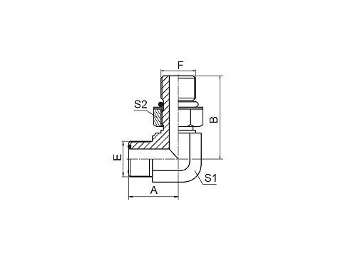 1FH9-OG 90° ELBOW ORFS MALE O-RING / METIRC MALE ADJUSTABLE STUD END S-SERIES ISO6149-2 1FH9-OG 90° ELBOW ORFS MALE O-RING / METIRC MALE ADJUSTABLE STUD END S-SERIES ISO6149-2