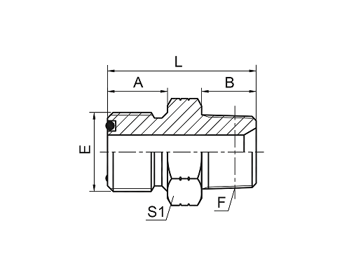 1FN ORFS MALE O-RING / NPT MALE 1FN ORFS MALE O-RING / NPT MALE