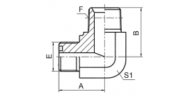 1FN9 90° ELBOW ORFS MALE O-RING / NPT MALE 1FN9 90° ELBOW ORFS MALE O-RING / NPT MALE