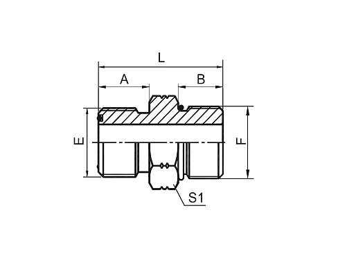 1FO ORFS MALE O-RING / SAE O-RING BOSS S-SERIES ISO 11926-2 1FO ORFS MALE O-RING / SAE O-RING BOSS S-SERIES ISO 11926-2