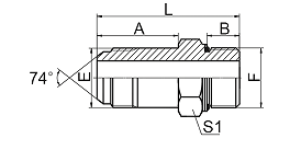 1JG-L LONG JIC MALE 74° CONE/BSPP O-RING BOSS 1JG-L LONG JIC MALE 74° CONE/BSPP O-RING BOSS