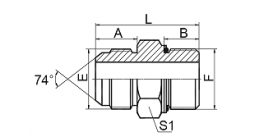 1JH JIC MALE 74° CONE / METIRC MALE ADJUSTABLE STUD END L-SERIES ISO 6149-3 1JH JIC MALE 74° CONE / METIRC MALE ADJUSTABLE STUD END L-SERIES ISO 6149-3