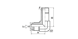 1JN9-LL 90° ELBOW JIC MALE 74° CONE/LONGER NPT MALE 1JN9-LL 90° ELBOW JIC MALE 74° CONE/LONGER NPT MALE