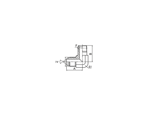 1JN9-L 90° JIC MALE 74° CONE/LONG NPT MALE