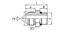 1JO JIC MALE 74° CONE / SAE O-RING BOSS L-SERIES ISO 11926-3 1JO JIC MALE 74° CONE / SAE O-RING BOSS L-SERIES ISO 11926-3