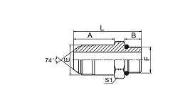 1JO-L LONG JIC MALE 74° CONE / SAE O-RING BOSS L-SERIES ISO 11926-3 1JO-L LONG JIC MALE 74° CONE / SAE O-RING BOSS L-SERIES ISO 11926-3