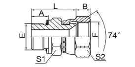 2GJ BSP MALE O-RING/JIC FEMALE 74° SEAT