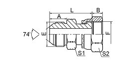 2JF JIC MALE 74° CONE/ORFS FEMALE 2JF JIC MALE 74° CONE/ORFS FEMALE